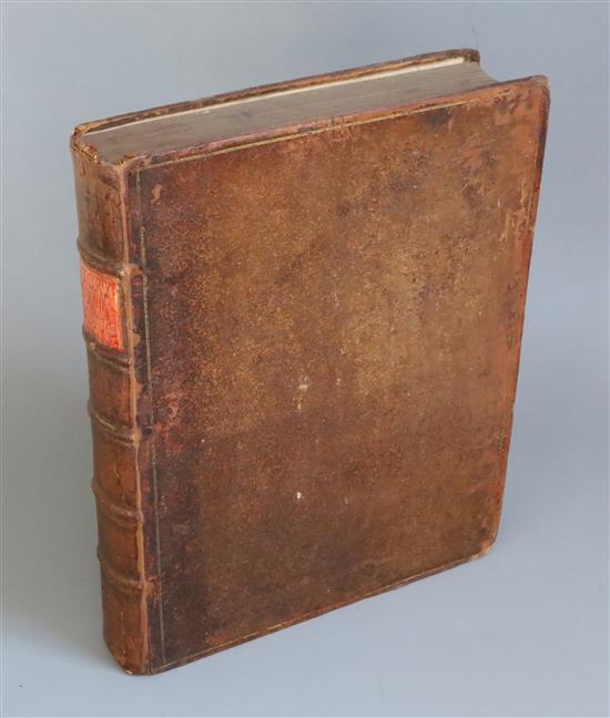 Hampton, James - The General History of Polybius, in five books, 1st edition, folio, contemporary calf with folding